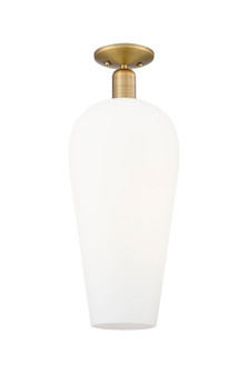 Arcadia One Light Semi-Flush Mount in Brushed Brass (405|716-1C-BB-G456-8WH)