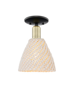 Arcadia One Light Semi-Flush Mount in Black Antique Brass (405|716-1C-BAB-NBD-75-NAT)