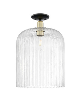 Arcadia One Light Semi-Flush Mount in Black Antique Brass (405|716-1C-BAB-G559-12CL)