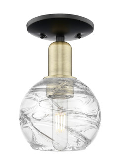Arcadia One Light Semi-Flush Mount in Black Antique Brass (405|716-1C-BAB-G1213-6CL)