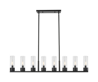 Downtown Urban Eight Light Linear Pendant in Matte Black (405|617-8I-BK-G617-8SDY)