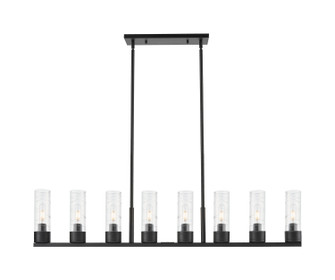 Downtown Urban Eight Light Linear Pendant in Matte Black (405|617-8I-BK-G617-8DE)