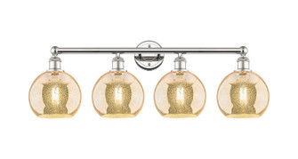 Edison Four Light Bath Vanity in Polished Nickel (405|616-4W-PN-G128-8)