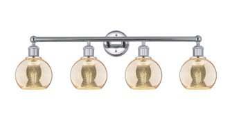 Edison Four Light Bath Vanity in Polished Chrome (405|616-4W-PC-G128-6)