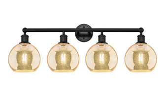 Edison Four Light Bath Vanity in Matte Black (405|616-4W-BK-G128-8)