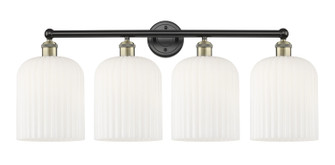 Edison Four Light Bath Vanity in Black Antique Brass (405|616-4W-BAB-G559-8GWH)