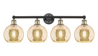Edison Four Light Bath Vanity in Black Antique Brass (405|616-4W-BAB-G128-8)