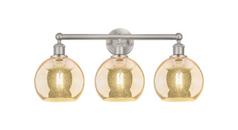 Edison Three Light Bath Vanity in Satin Nickel (405|616-3W-SN-G128-8)