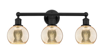 Edison Three Light Bath Vanity in Matte Black (405|616-3W-BK-G128-6)