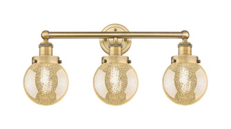 Edison Three Light Bath Vanity in Brushed Brass (405|616-3W-BB-G208-6)
