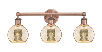 Edison Three Light Bath Vanity in Antique Copper (405|616-3W-AC-G128-6)