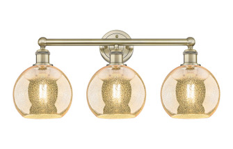 Edison Three Light Bath Vanity in Antique Brass (405|616-3W-AB-G128-8)