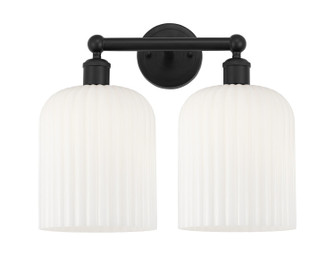 Edison Two Light Bath Vanity in Matte Black (405|616-2W-BK-G559-8GWH)