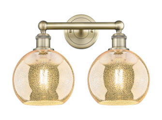 Edison Two Light Bath Vanity in Antique Brass (405|616-2W-AB-G128-8)