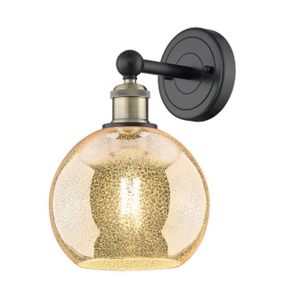 Edison One Light Wall Sconce in Black Antique Brass (405|616-1W-BAB-G128-8)