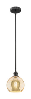 Edison One Light Mini Pendant in Matte Black (405|616-1S-BK-G128-8)