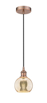 Edison One Light Mini Pendant in Antique Copper (405|616-1P-AC-G128-6)