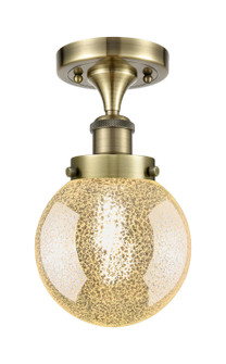 Edison One Light Semi-Flush Mount in Antique Brass (405|616-1F-AB-G208-6)