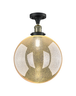 Franklin Restoration One Light Semi-Flush Mount in Black Antique Brass (405|517-1CH-BAB-G208-12)
