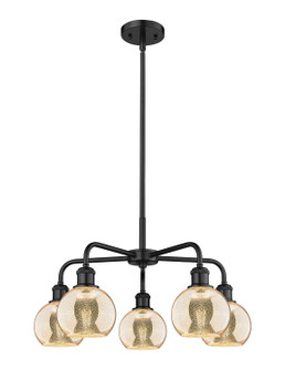 Ballston Five Light Chandelier in Matte Black (405|516-5CR-BK-G128-6)