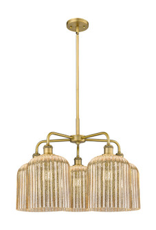 Ballston Five Light Chandelier in Brushed Brass (405|516-5CR-BB-G559-8ME)