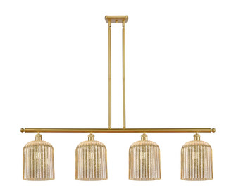 Ballston Four Light Island Pendant in Satin Gold (405|516-4I-SG-G559-8ME)