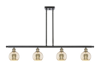 Ballston Four Light Island Pendant in Black Antique Brass (405|516-4I-BAB-G128-6)