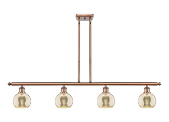 Ballston Four Light Island Pendant in Antique Copper (405|516-4I-AC-G128-6)
