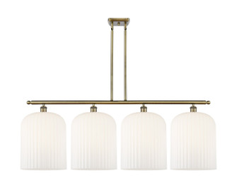 Ballston Four Light Island Pendant in Antique Brass (405|516-4I-AB-G559-12GWH)