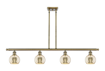 Ballston Four Light Island Pendant in Antique Brass (405|516-4I-AB-G128-6)