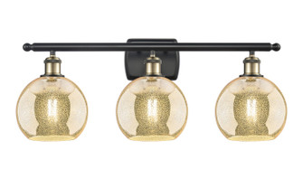 Ballston Three Light Bath Vanity in Black Antique Brass (405|516-3W-BAB-G128-8)