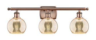 Ballston Three Light Bath Vanity in Antique Copper (405|516-3W-AC-G128-6)