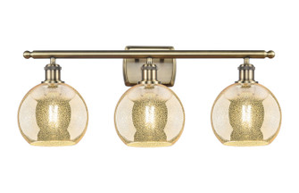 Ballston Three Light Bath Vanity in Antique Brass (405|516-3W-AB-G128-8)