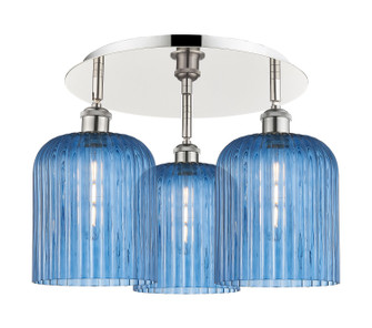 Ballston Three Light Semi-Flush Mount in Polished Nickel (405|516-3C-PN-G559-8BL)