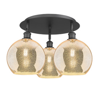 Ballston Three Light Semi-Flush Mount in Matte Black (405|516-3C-BK-G128-10)