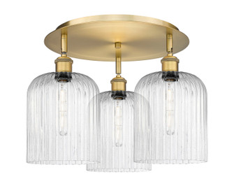 Ballston Three Light Semi-Flush Mount in Brushed Brass (405|516-3C-BB-G559-8SDY)