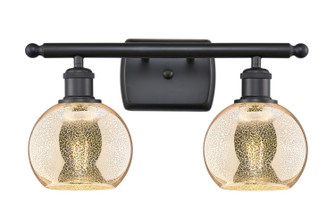 Ballston Two Light Bath Vanity in Matte Black (405|516-2W-BK-G128-6)