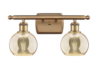 Ballston Two Light Bath Vanity in Brushed Brass (405|516-2W-BB-G128-6)