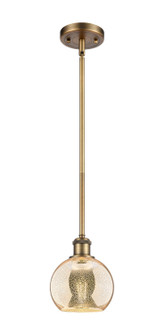 Ballston One Light Mini Pendant in Brushed Brass (405|516-1S-BB-G128-6)