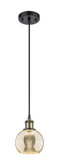 Ballston One Light Mini Pendant in Black Antique Brass (405|516-1P-BAB-G128-6)