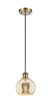 Ballston One Light Mini Pendant in Antique Brass (405|516-1P-AB-G128-6)