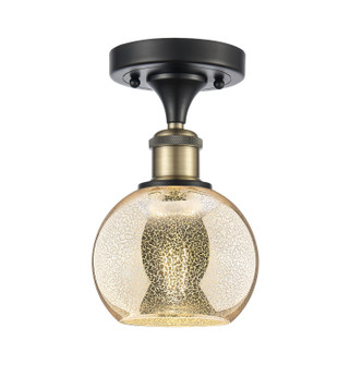 Ballston One Light Semi-Flush Mount in Black Antique Brass (405|516-1C-BAB-G128-6)