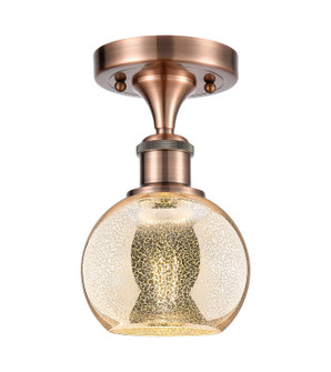 Ballston One Light Semi-Flush Mount in Antique Copper (405|516-1C-AC-G128-6)