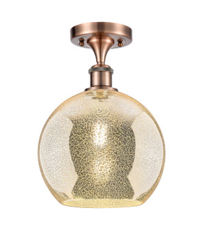 Ballston One Light Semi-Flush Mount in Antique Copper (405|516-1C-AC-G128-10)