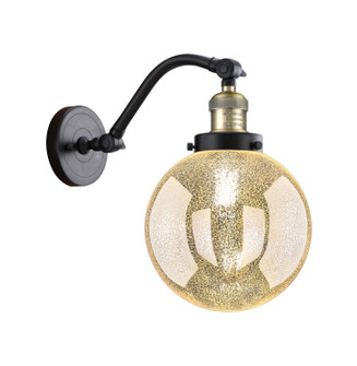 Franklin Restoration One Light Wall Sconce in Black Antique Brass (405|515-1W-BAB-G208-8)