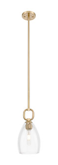 Downtown Urban One Light Mini Pendant in Champagne Bronze (405|485-1S-CB-G485-6CL)