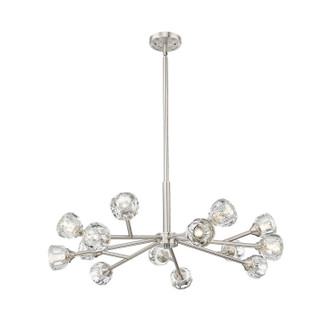 Downtown Urban LED Chandelier in Satin Nickel (405|465-14CR-SN-G465-CL)