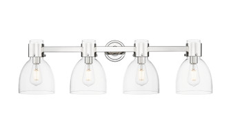 Downtown Urban Four Light Bath Vanity in Polished Nickel (405|464-4W-PN-G464D-7CL)