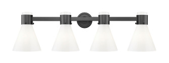 Downtown Urban Four Light Bath Vanity in Matte Black (405|464-4W-BK-G464C-7GW)