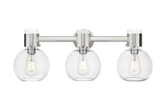 Downtown Urban Three Light Bath Vanity in Satin Nickel (405|464-3W-SN-G464B-7CL)